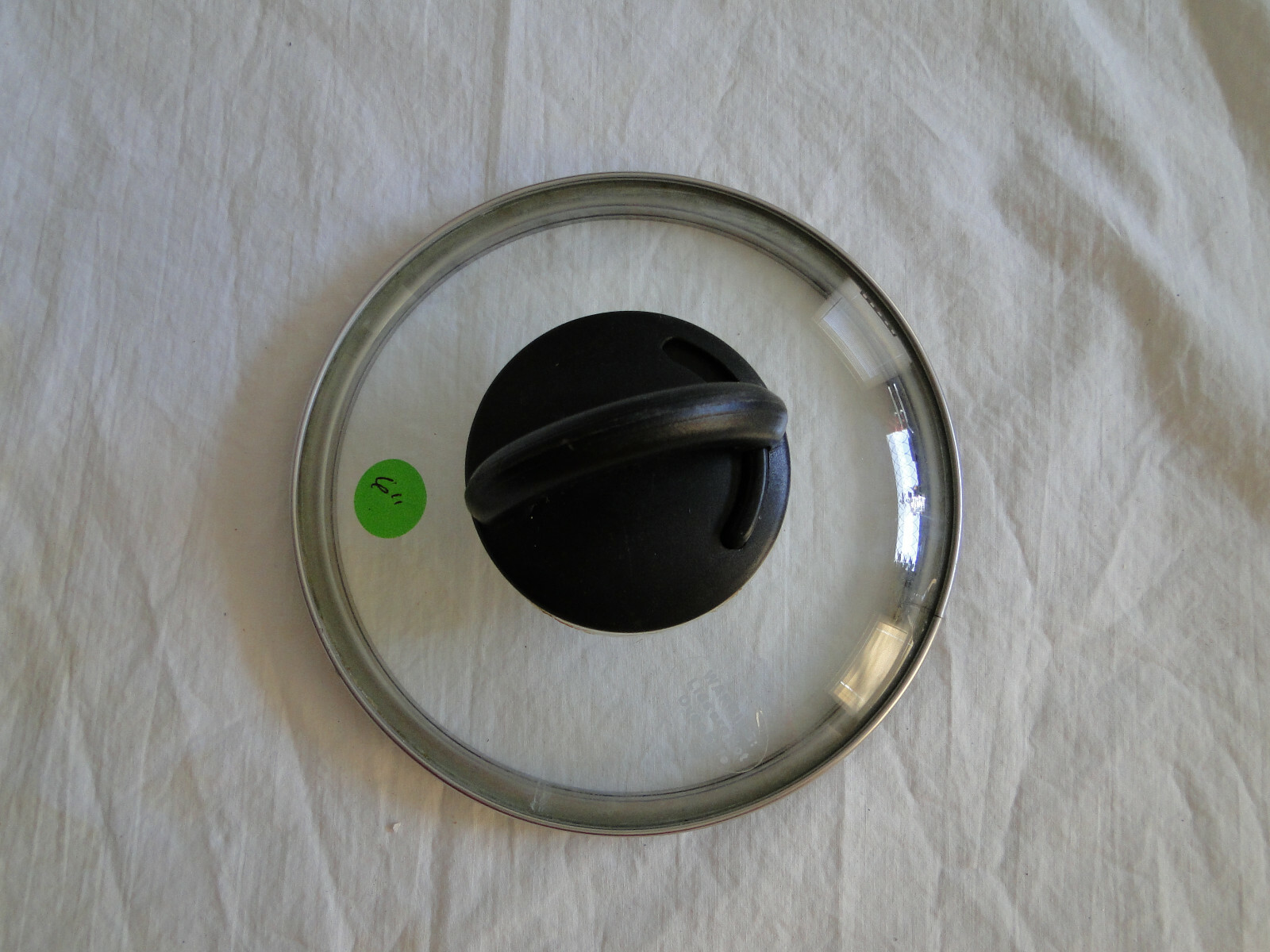 Clear Glass Cook Pot Replacement Lid – Black Vent Knob Handle – 6″ Cookware (16)