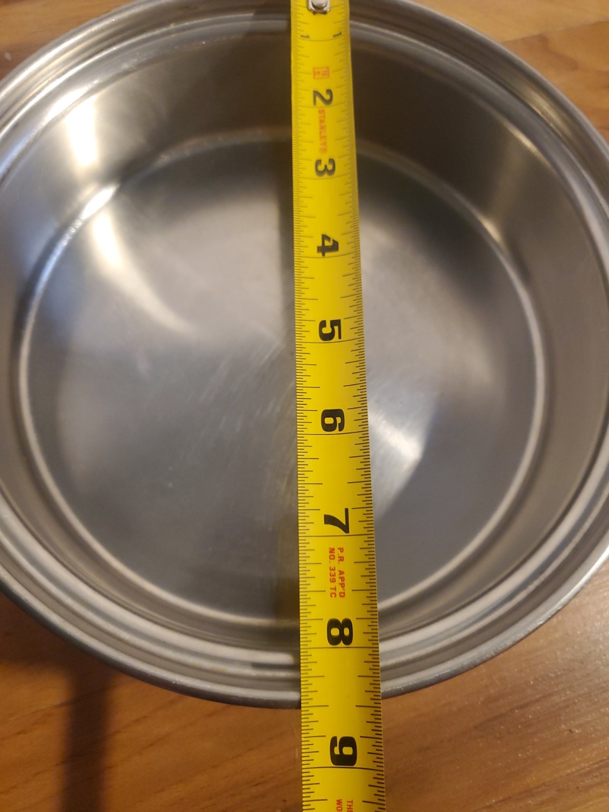 Vintage Colonial Ware Pot Pan 8.5 Inch Stainless Heavy Duty 3 Ply 18-8 USA & Lid