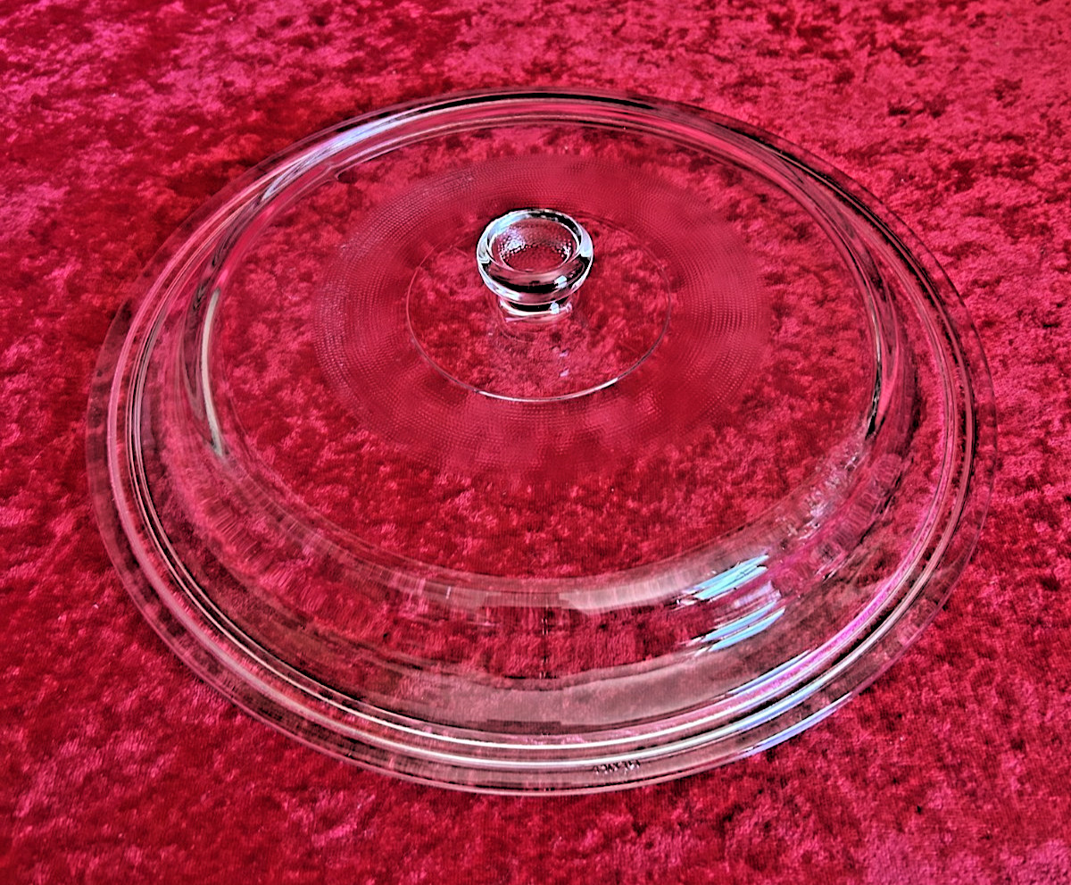 Vintage Wear Ever Clear Glass Lid for Round Casserole Dish Made in Mexico 12” OD