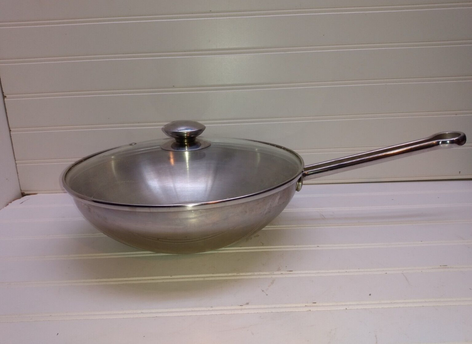 Revere Ware Proline 3 Qt Wok Copper Core Stainless 10.2″ Skillet Frying Pan Lid