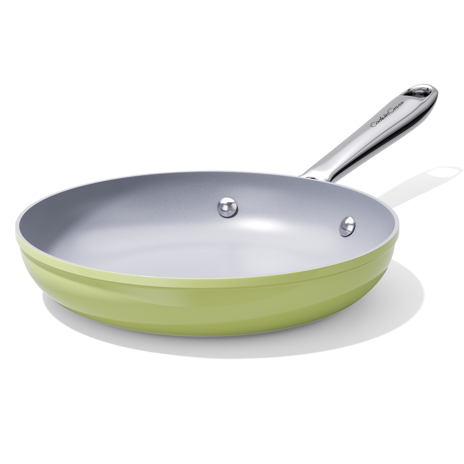 CookinCraze Ceramic Nonstick Frying Pan, PTFE/PFOA/PFAS Free, Oven Safe 500°F