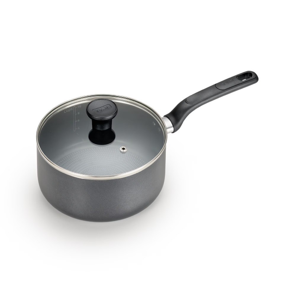 Nonstick Saucepan 2 Quart Pot with Lid, Easy-Care Ceramic Coating, Dishwasher