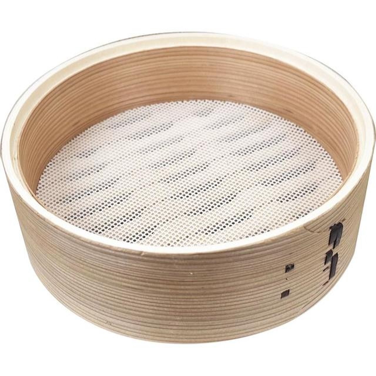 FUJIHORO Enamel Pot with Steamer Insert 7.8in & 7.0in White Greige JAPAN NEW