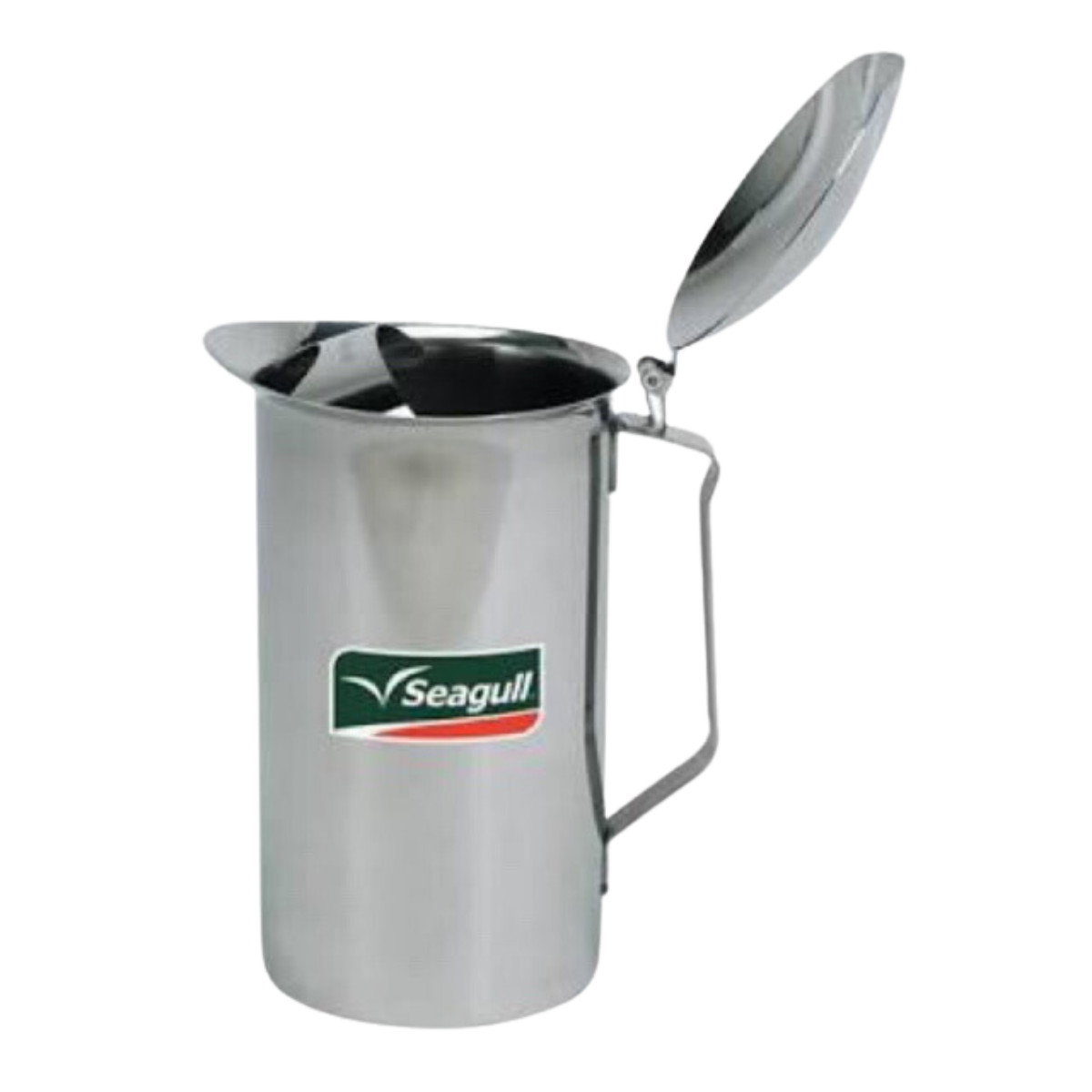 Thai Zebra Brand Pouring Jug Stainless Water Lid Mugs Kitchenware Silver 11 cm.