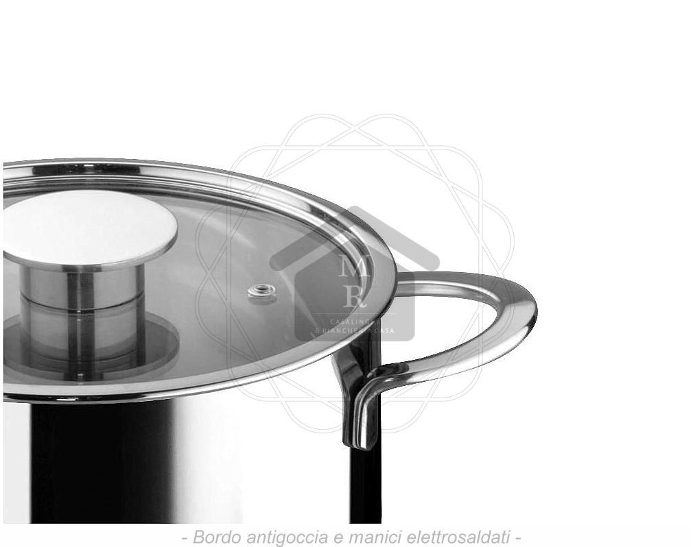 16 Piece 18/10 Stainless Steel Induction Cookware Battery Set