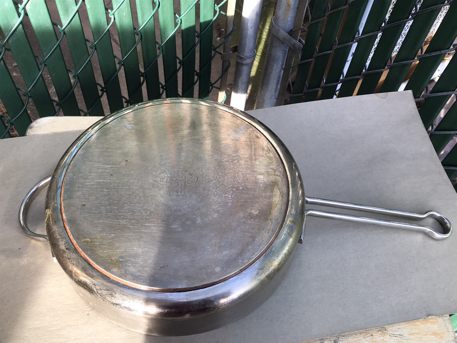 Revere PRO-LINE~10.4″ ~Saute Skillet FRYING PAN 6710 Stainless Steel COPPER Core