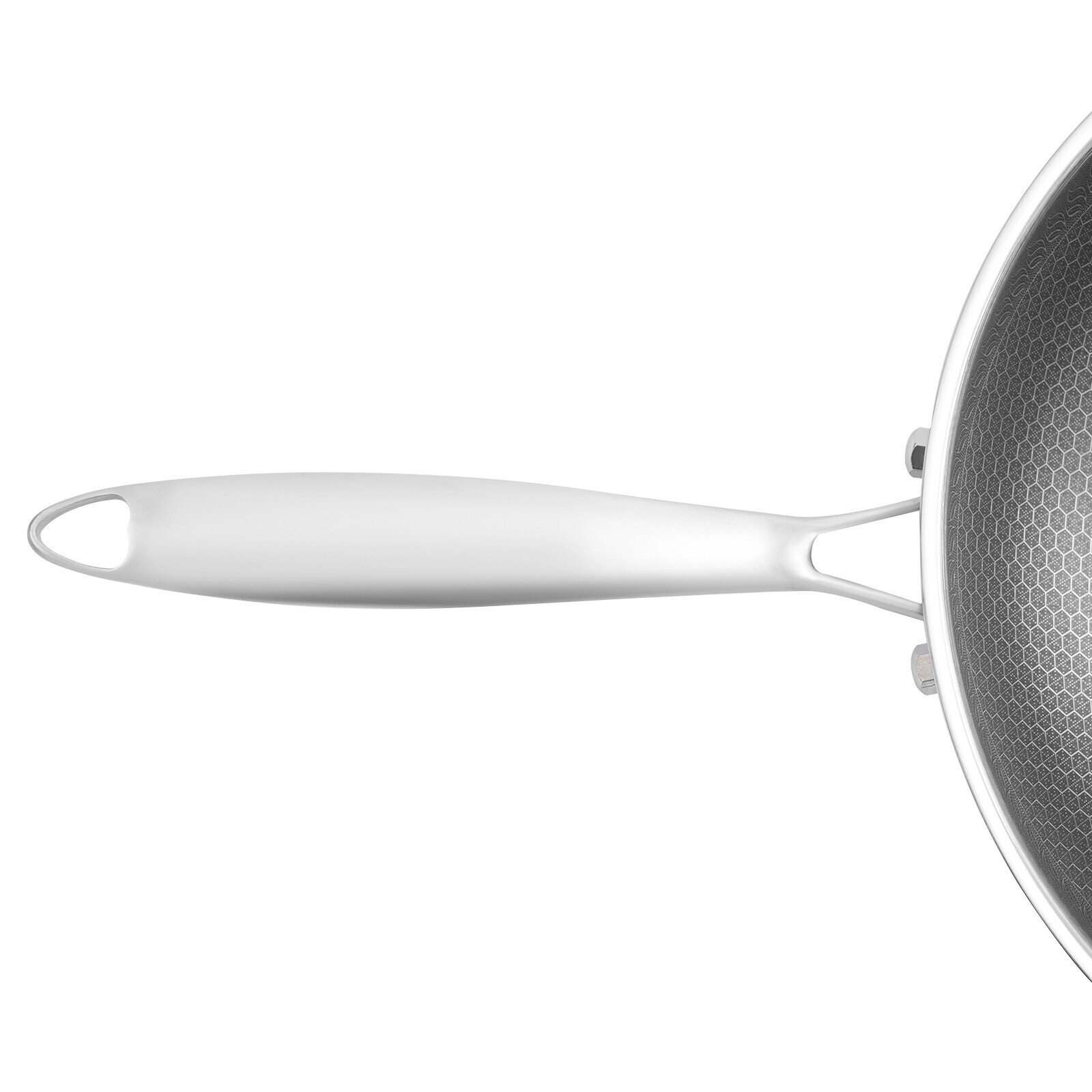 Honeycomb Wok, Stainless Steel Cooking Frying Pan, Stir-fry Pan 32*8.5cm
