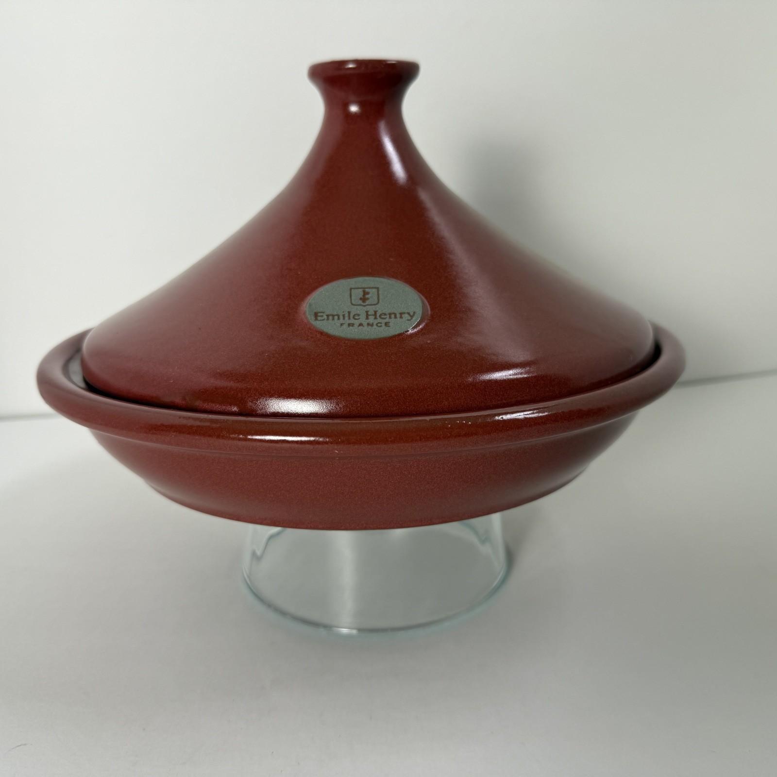 New Tagine Burgundy Emile Henry Made in France Flame Ceramic 10” FREE SHIP