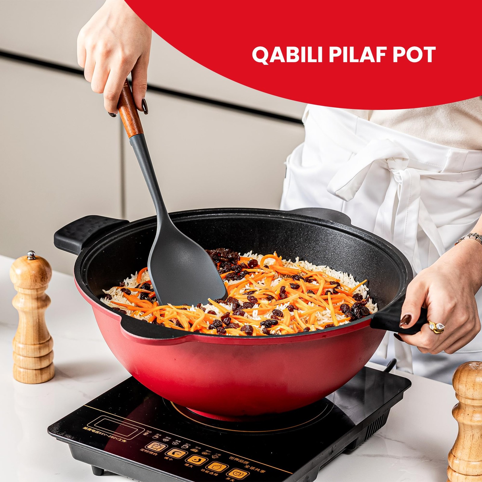 Qabili Pilaf Pot – Traditional Afghan Pilau Pot with Non-Stick Coating, Perfe…