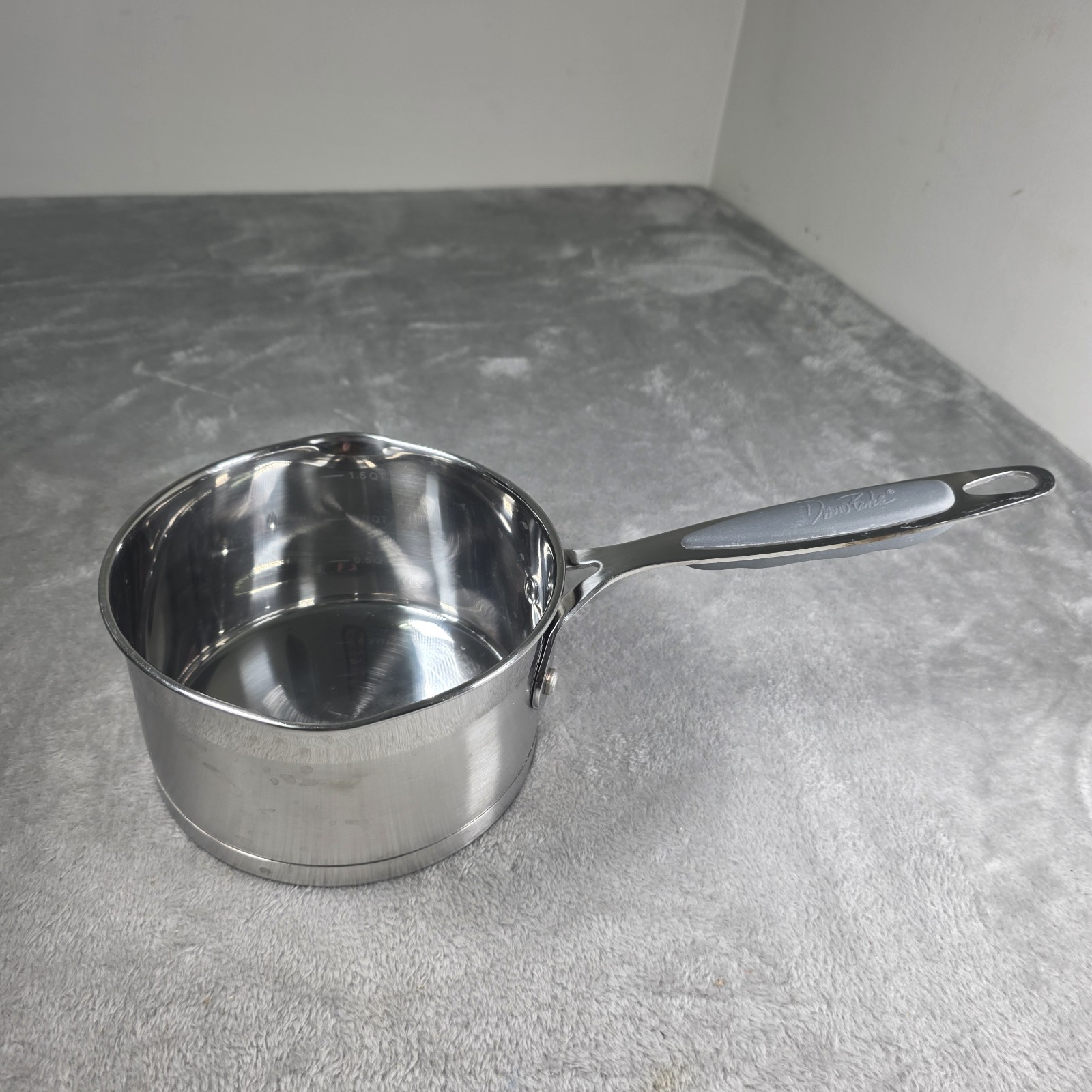DAVID BURKE RESTAURATEUR 1.75 QT Pan Pot Heavy Duty Double Spout Rubber Grip