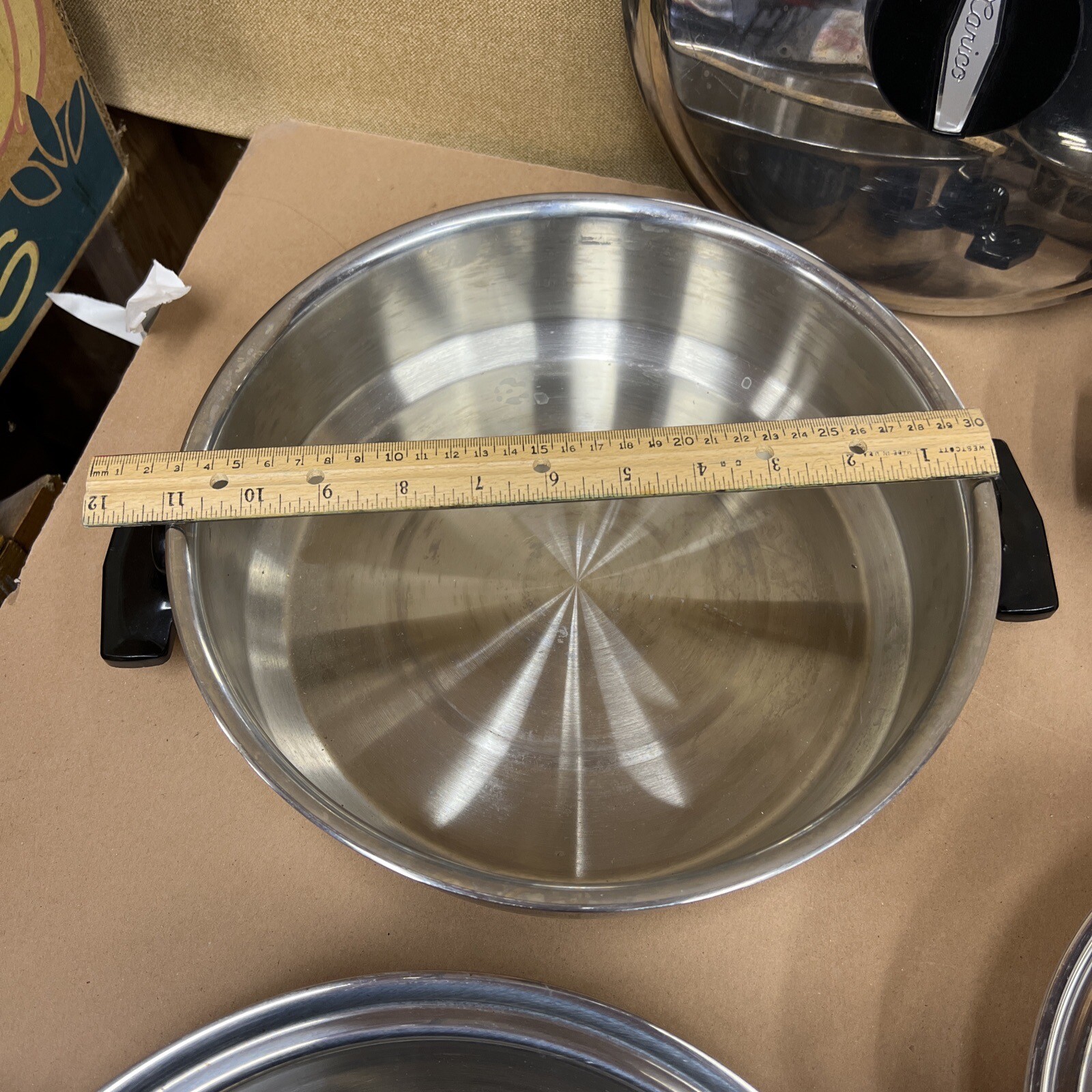 Carico Ultra Tech Stainless Cookware (7) Pan Skillet Pots T304SS USA Ultra Core