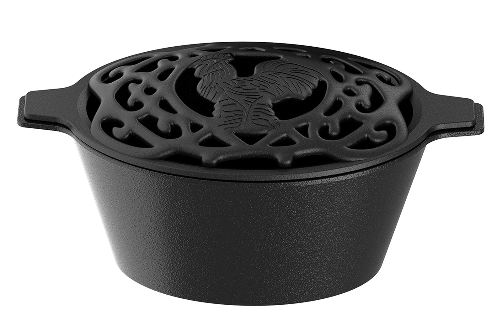 Woodstove Steamer Stove Humidifier Cast Iron Lattice Top Rust Resistant 2.3Quart