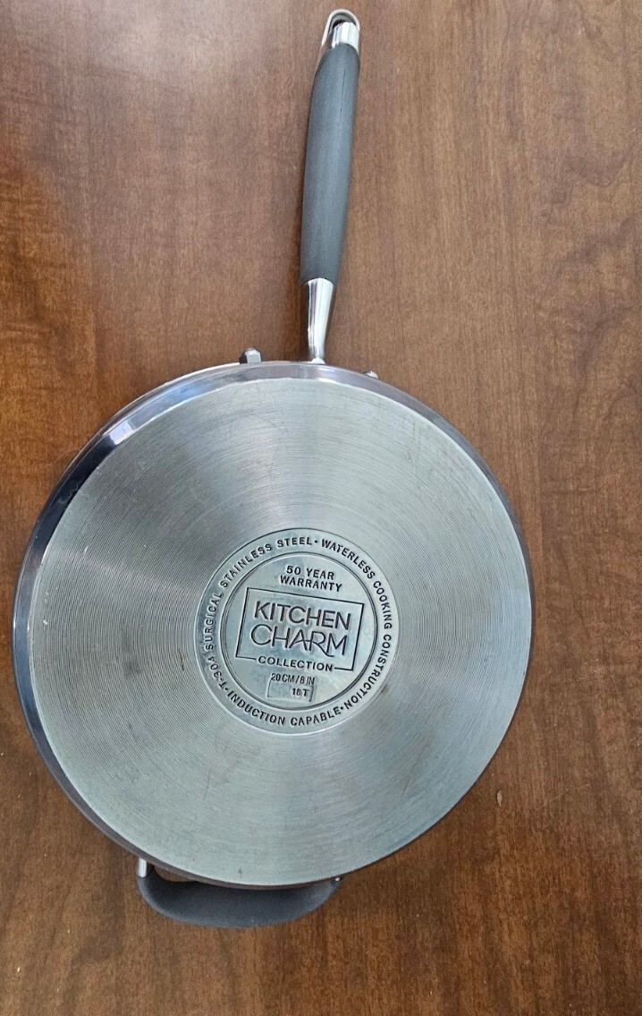 Kitchen Charm Royal Prestige T304 Surgical Stainless Steel 8″ Sauce Pan W/Lid