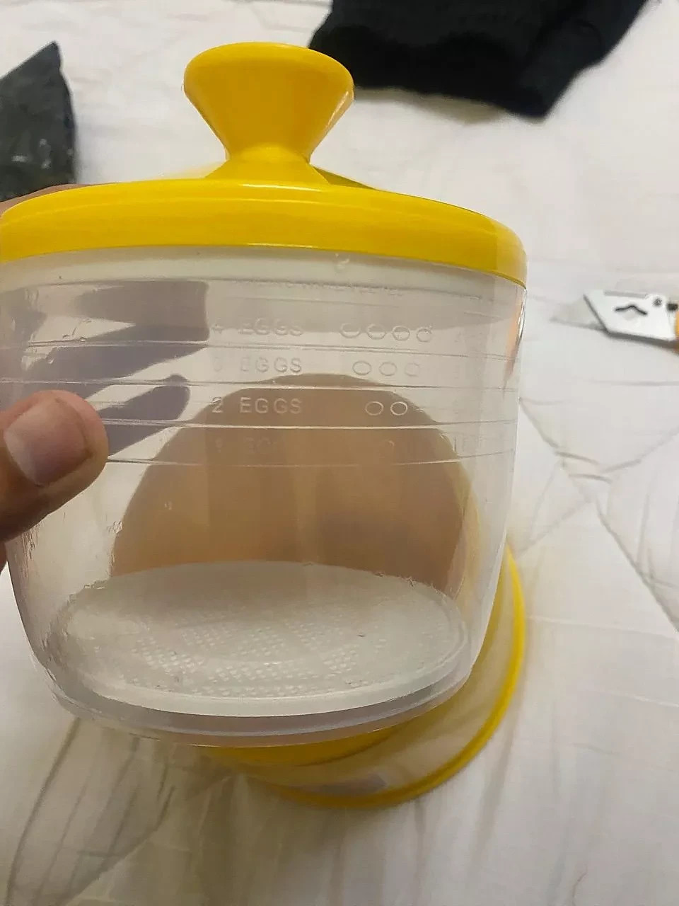 Half Boiled Egg Maker Malaysian Recipe Original Made in Malaysia Yellow Color