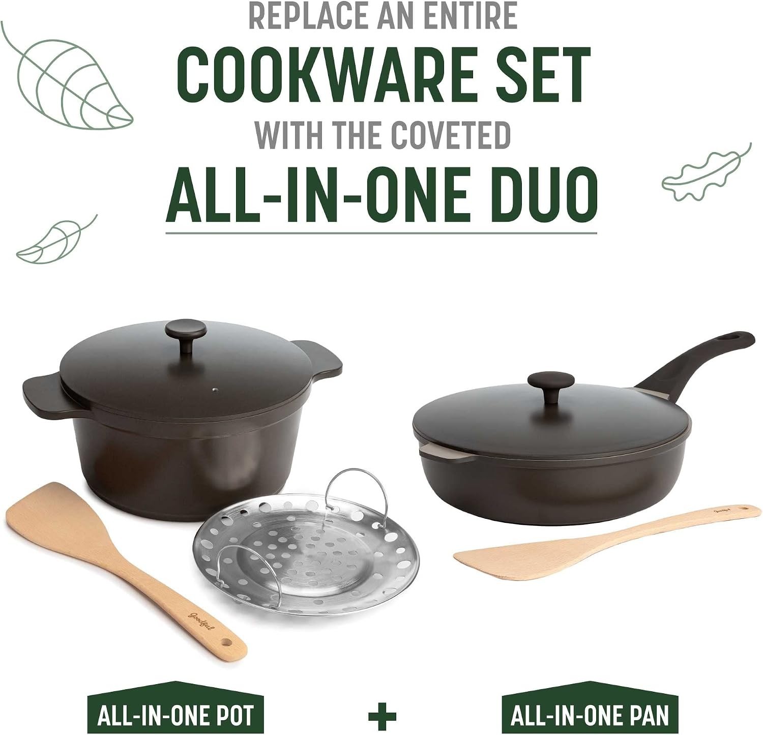 All-in-One Pan, Multilayer Nonstick Cookware Set, High-Performance Constructi…