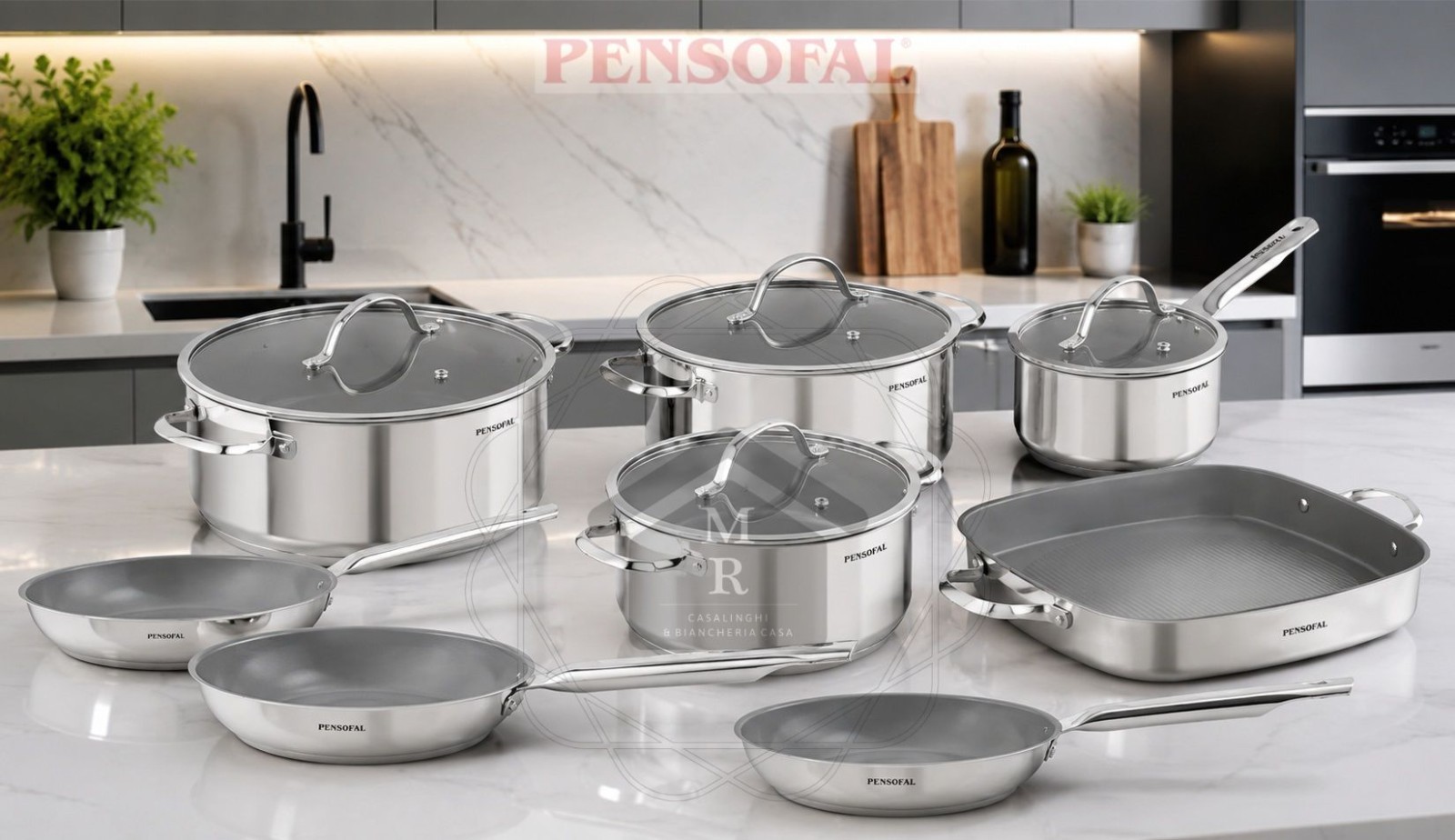 12pc Pot Set Chromotek® Nikel Free Stainless Steel Ceramic Coating