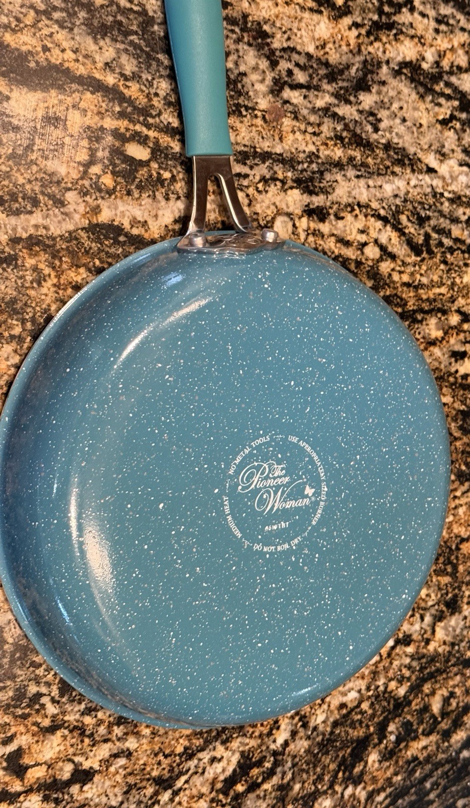 Pioneer Woman ~ KEEPSAKE TEAL ~ Enamel ~ Aluminum ~ 10″ Fry Pan ~ Skillet