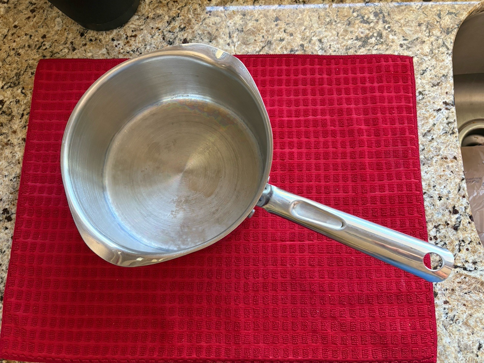 WearEver Stainless Steel 3 Qt Sauce Pan Pot Double Pour Spouts NO LID