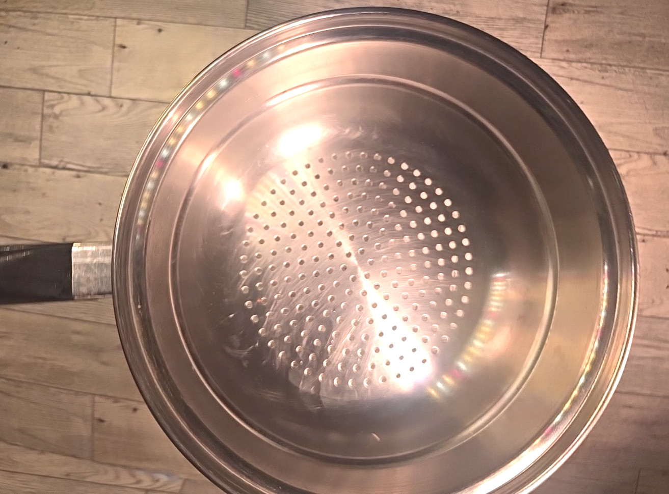 SALADMASTER 8″ Stainless Steel Steamer Insert Pan LID Drain Pot Strainer #2