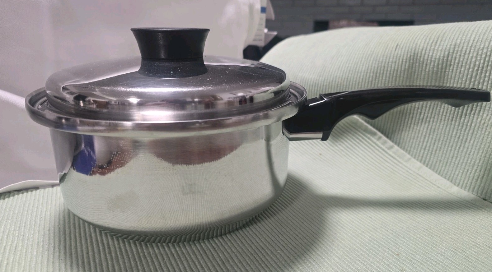 Inkor 3 Qt Saucepan 5 Ply Multi Core Stainless Steel w/ Lid USA