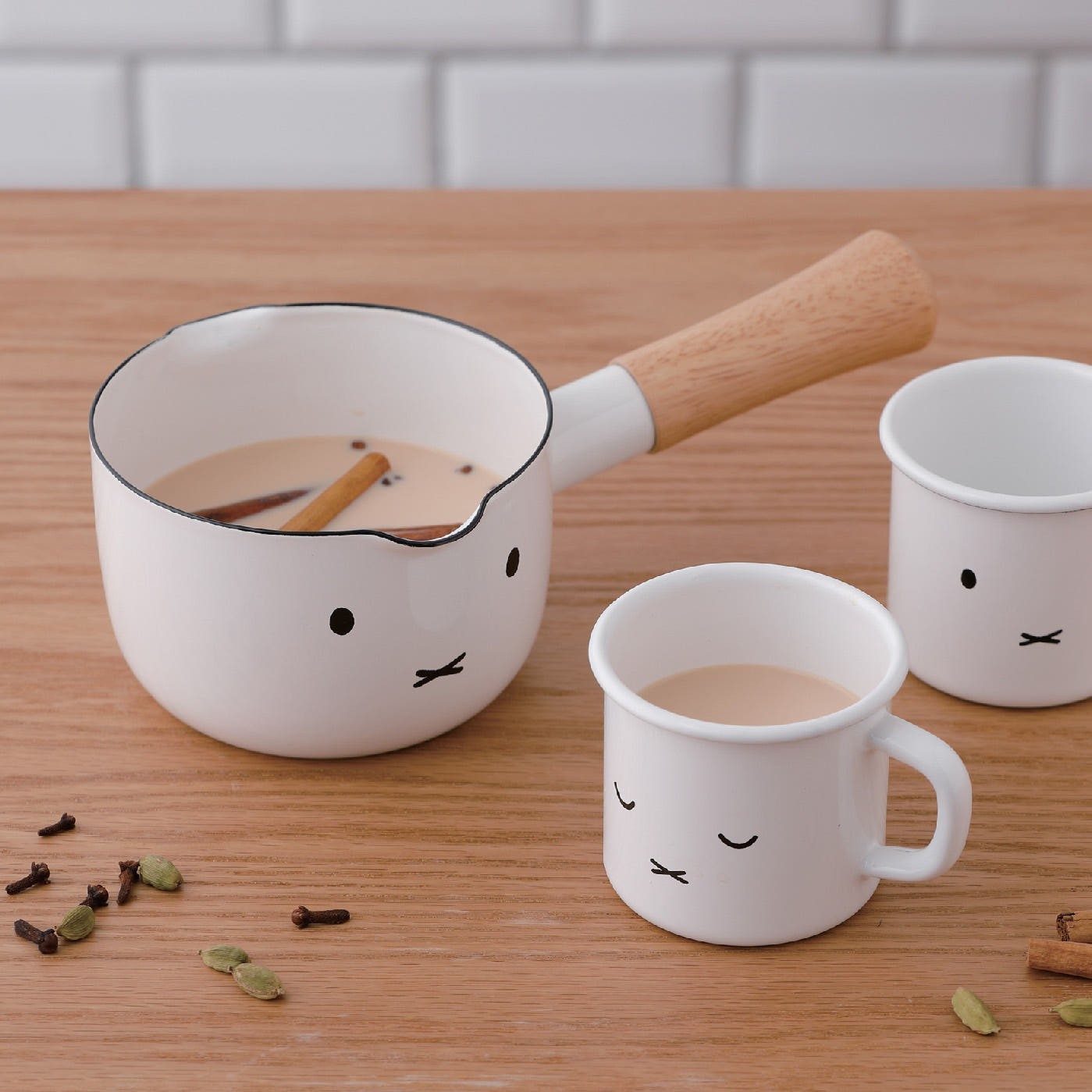 EJIRY x Miffy Enamel Milk Pan 12cm 0.8L Saucepan Baby Food Pot Official Licesed