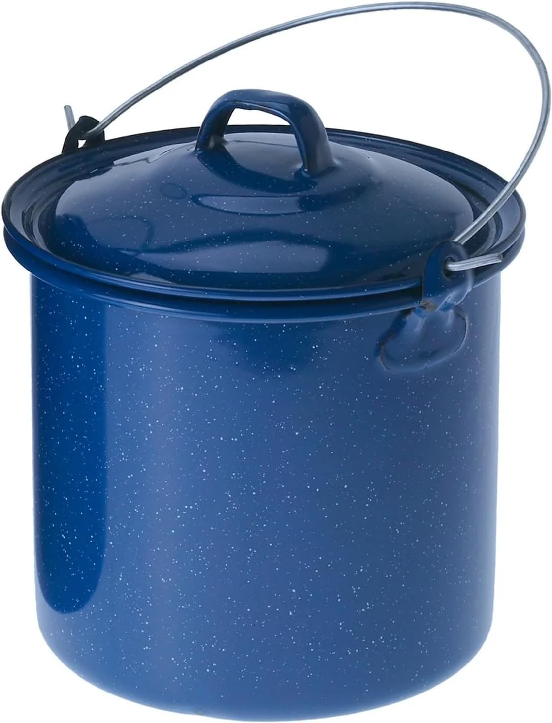 1.75 Qt Straight Pot W/Lid & Handle – Enamelware for Cooking Outdoors, Camping &