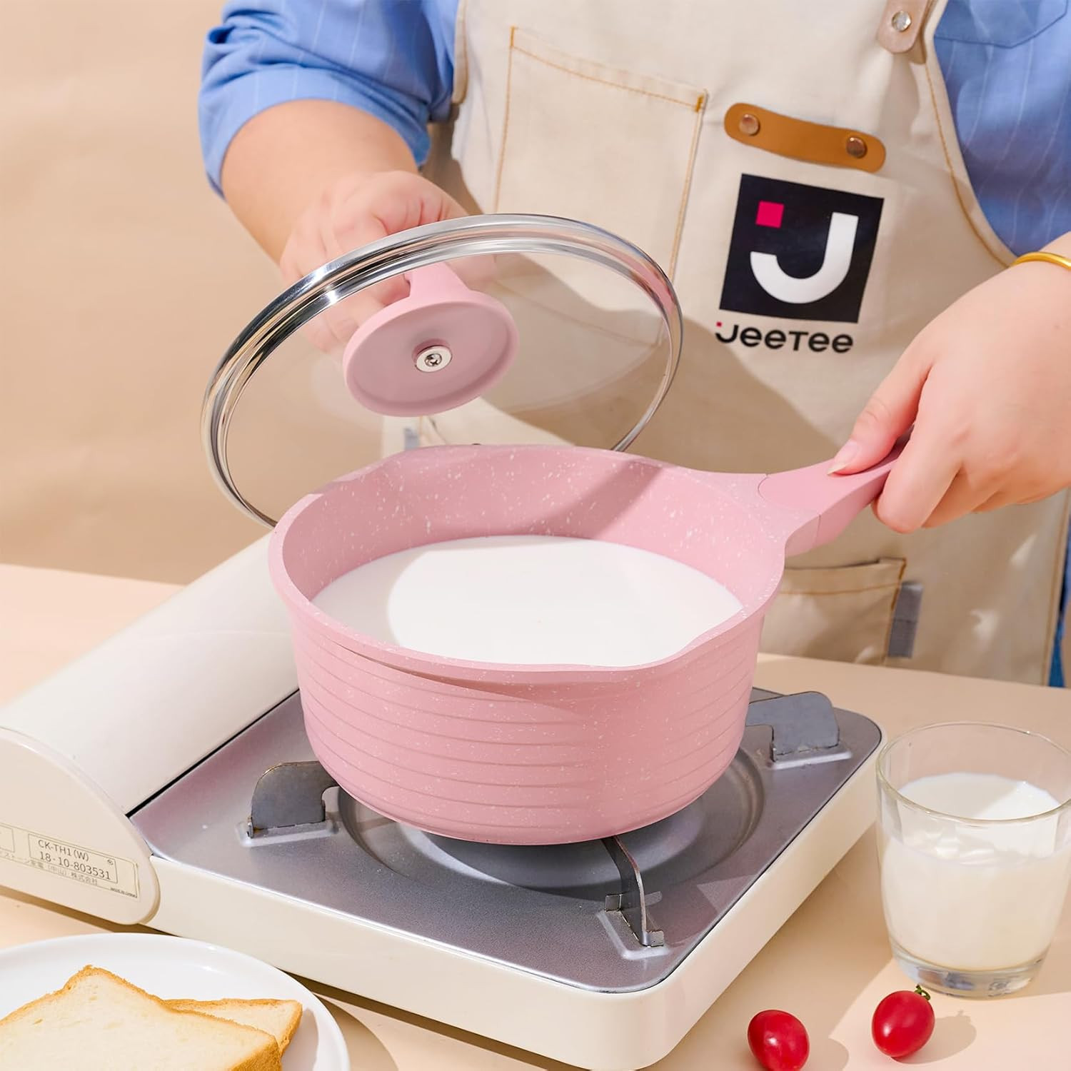 Pink Pots and Pans Set Nonstick 23Pcs, Healthy Kitchen Cookware Sets, Induction