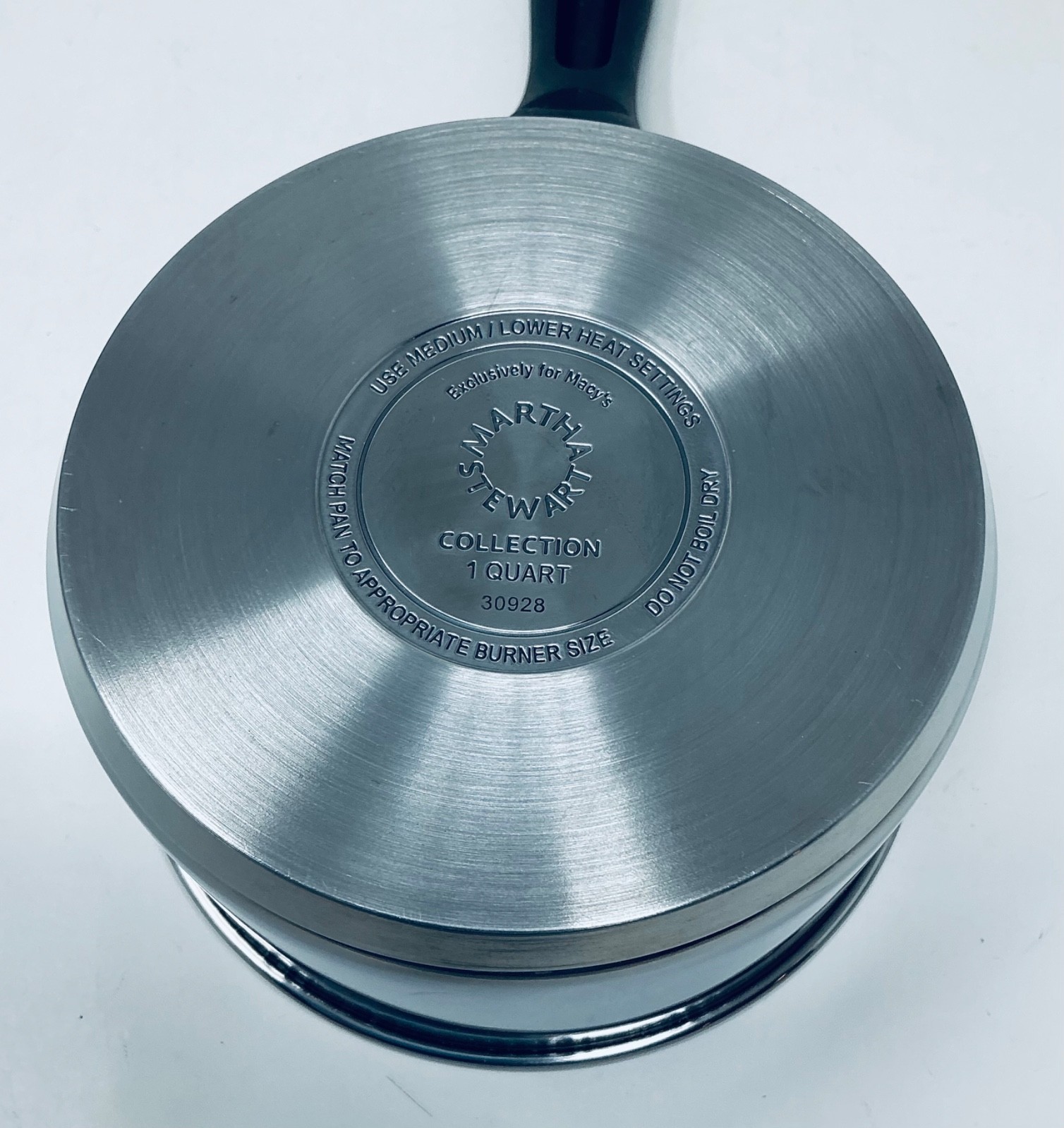 Martha Stewart Collection “Must-Have” Quart Stainless Steel Saucepan No Lid New