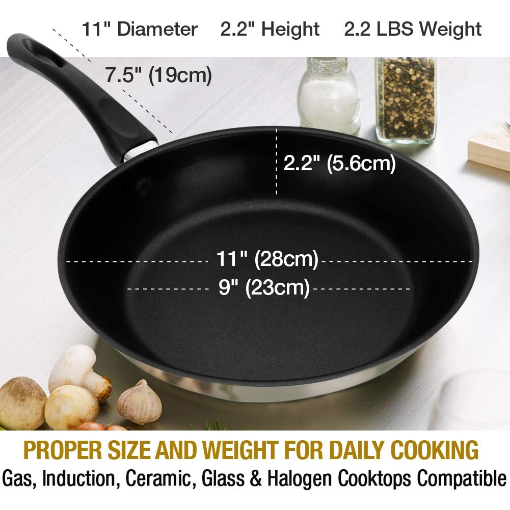 Homichef 11 Inch Nonstick Frying Pan And Skillet – The Ultimate Omelet Pan