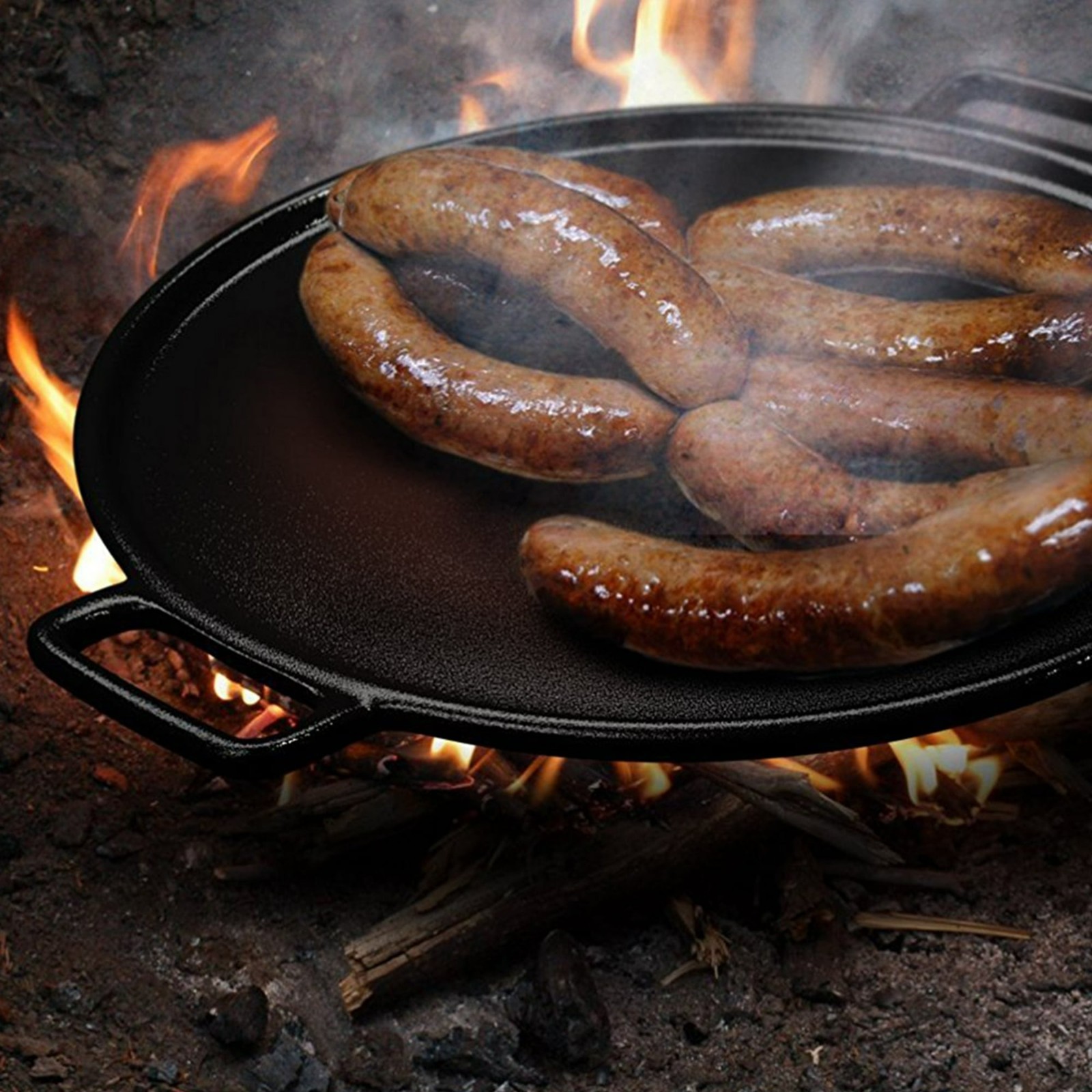 Pizza Pan Cast Iron Skillet Kitchen Cookware Frying Baking Cooking14 Black