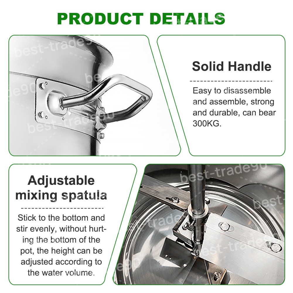 40L Automatic Food Mixer Electric Sauce Stirrer Frying Machine with Lid Kitchen