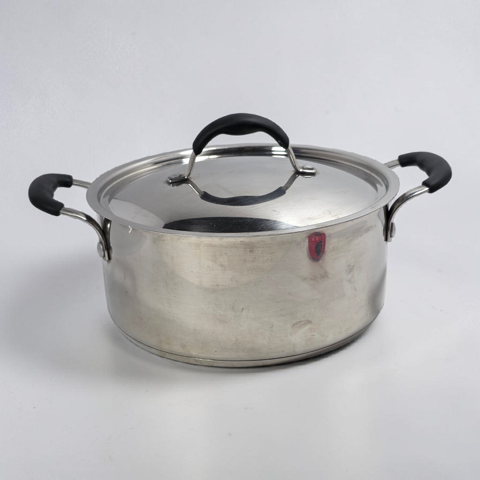 Potobelo Italia Triply Bottom Stainless Steel 4Qt Casserole Pot with Lid Handles