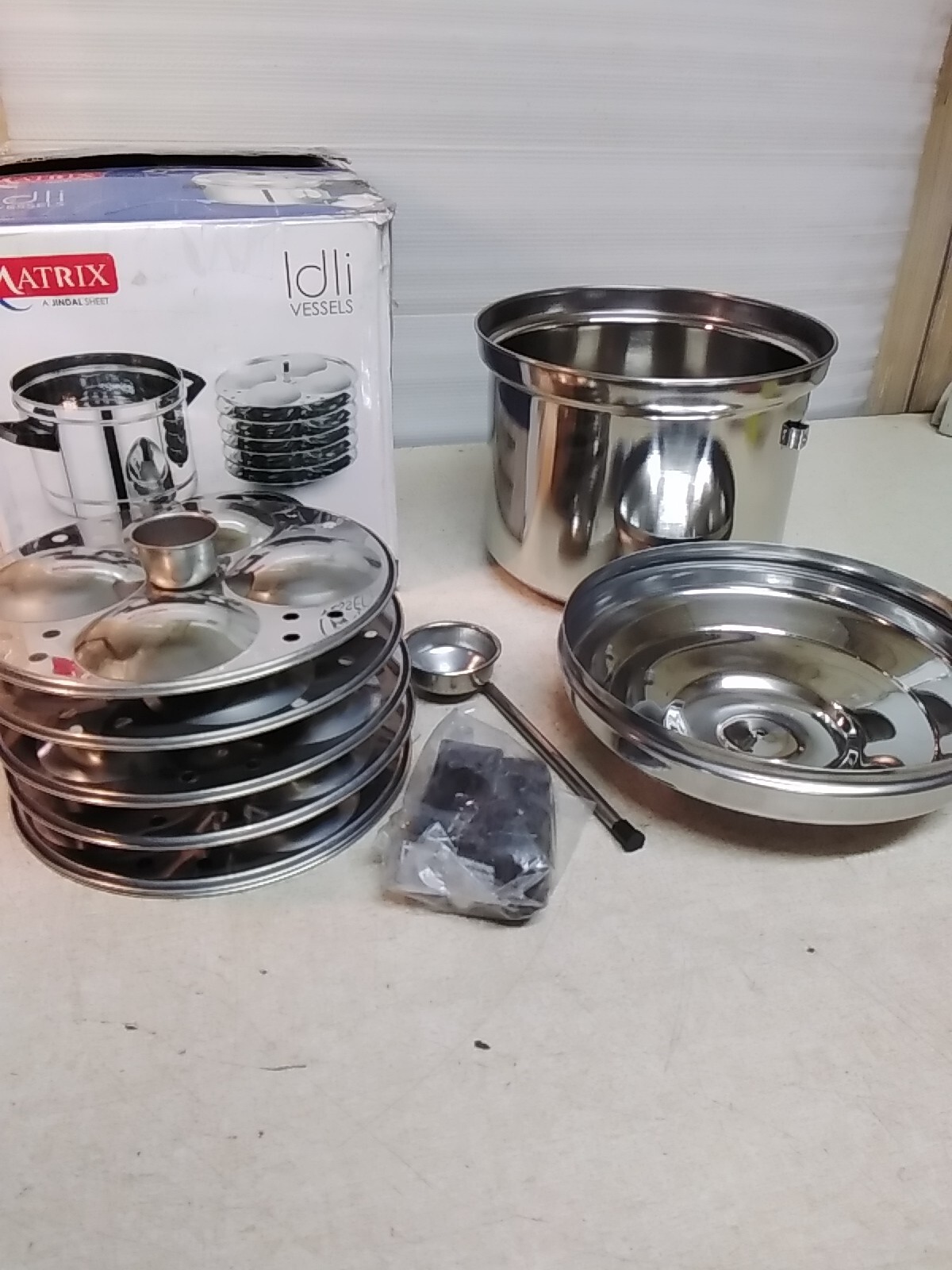 Idli Vessels Steamer 6 Plates Stainless Steel Induction Base Compatible