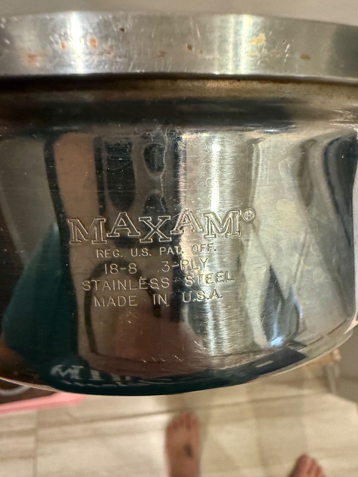 Vintage Maxam 1-1/2 Quart Sauce Pan Pot Stainless 18-8 3-ply Heavy Duty