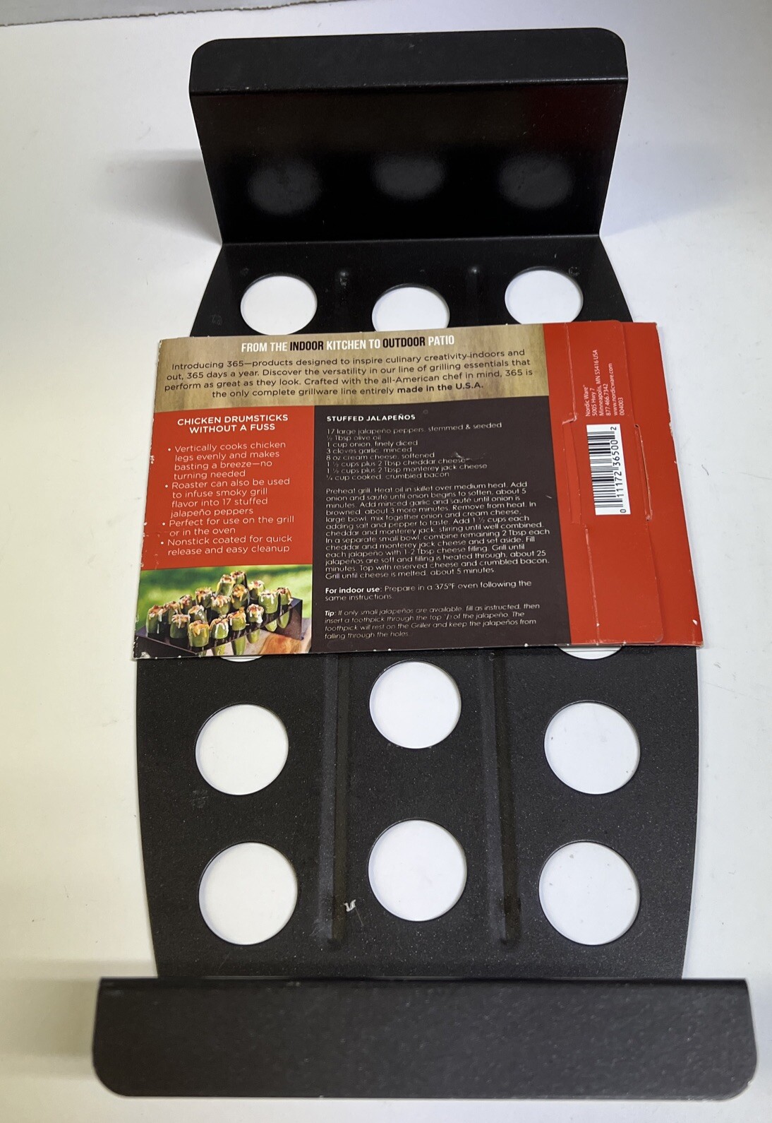 Nordic Ware USA Chicken Leg Griller & Jalapeno Roaster BBQ Indoor Outdoor New
