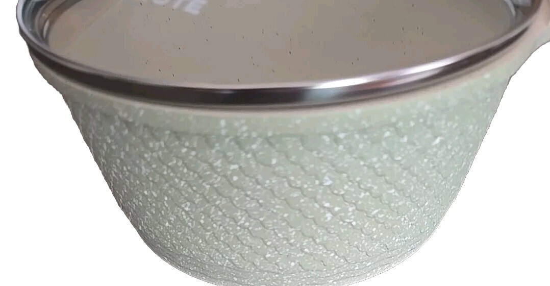 CAROTE ~ 2 Qt Saucepan w/Lid ~ Induction Stone Nonstick Aluminum/Granite ~ GREEN