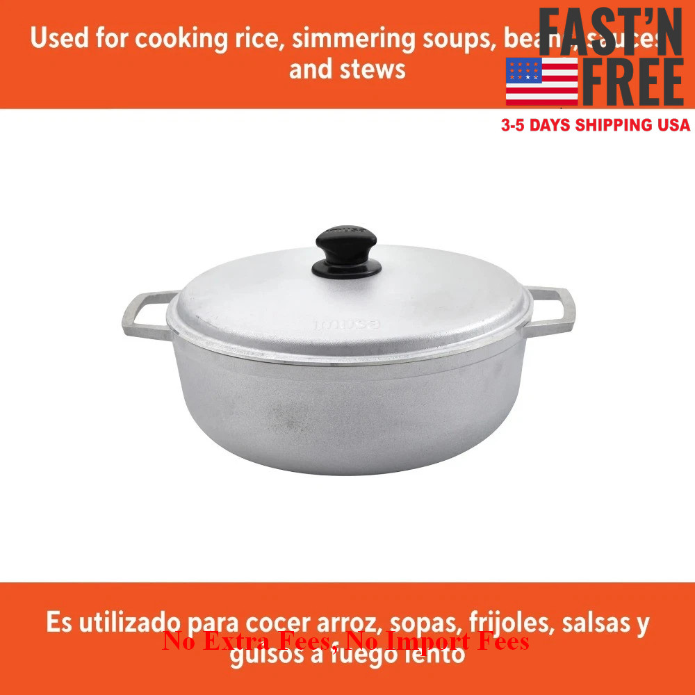 [HOT SALE] 1.5/2.5/5.2qt Cast Aluminum Caldero 3pc Set – 18/22/28cm, NEW USA