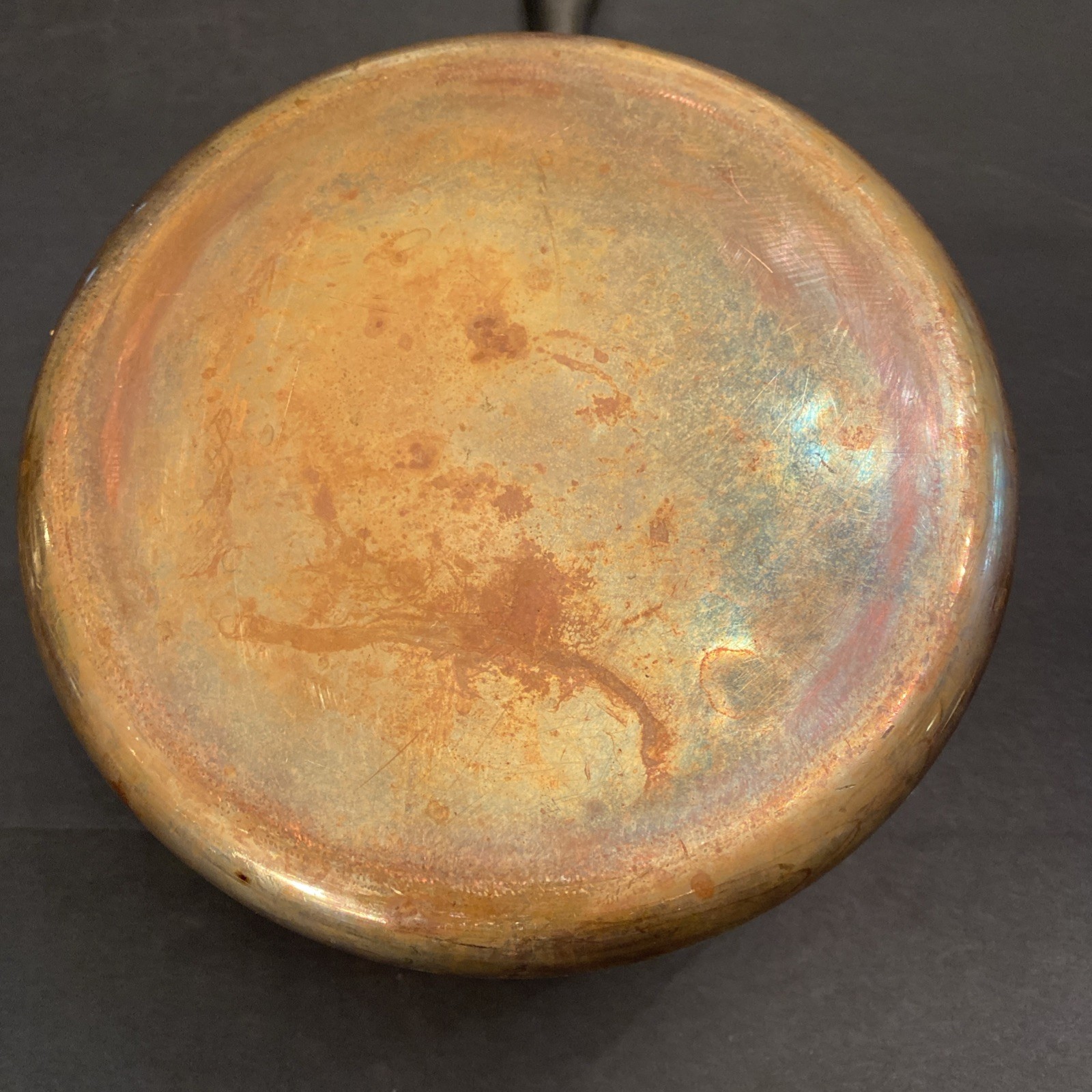 Vtg Hammered Copper Sauté Sauce Pan Pot 6.5” x 3.75” Stamped “Made In France”