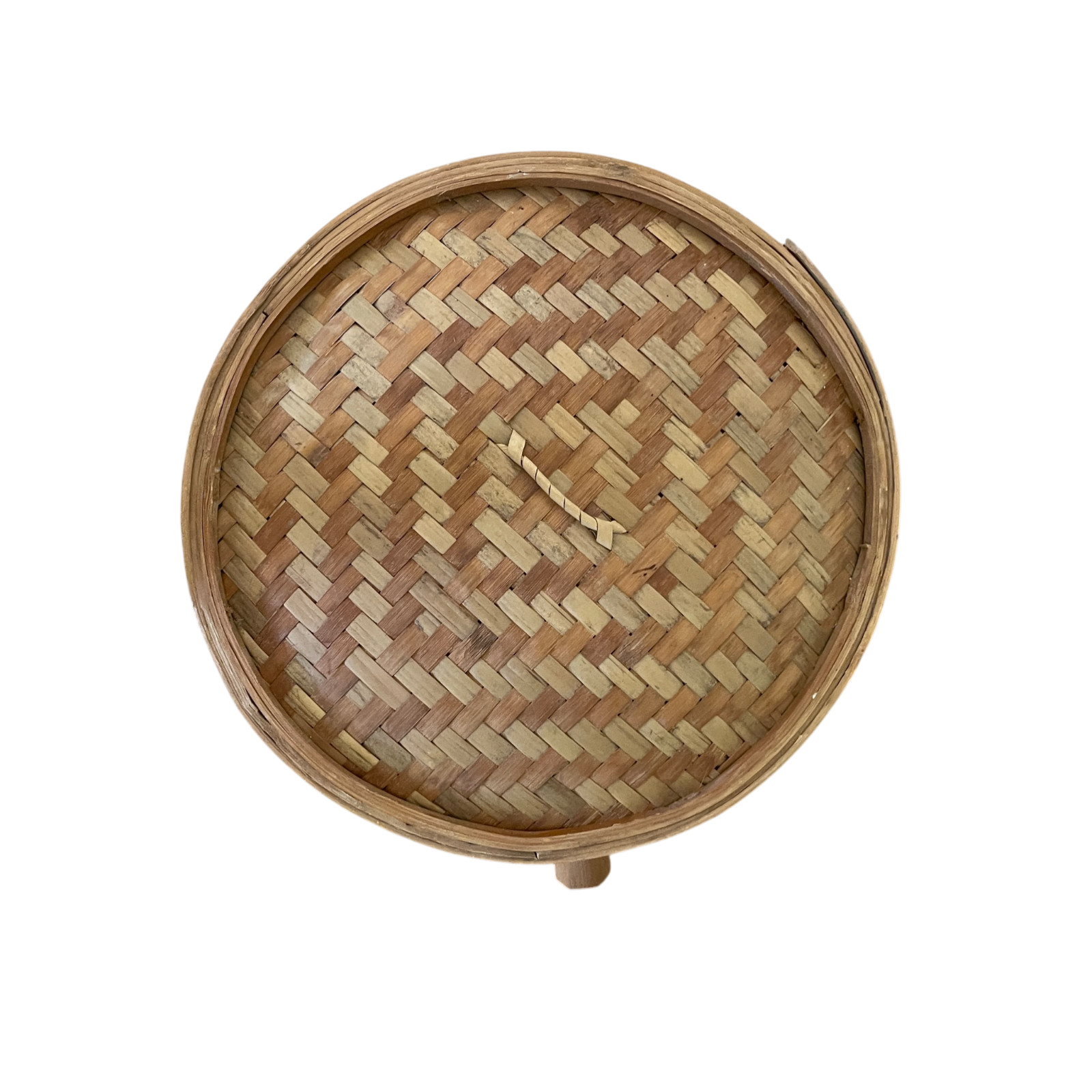 Vintage 3 Tier Bamboo Steamer Basket 13” Round w Lid Asian Kitchen