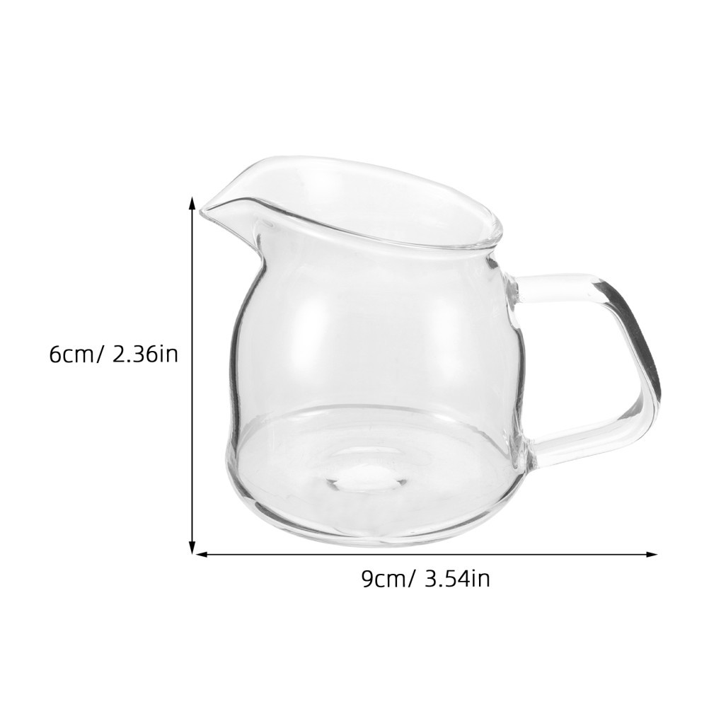 Measuring Cup for Espresso with Handle Butter Pot Boiling Glass