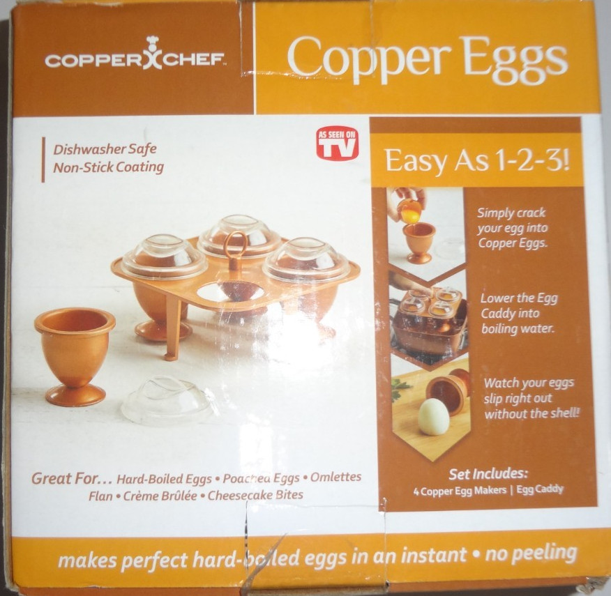 Copper Chef Copper Eggs XL As Seen On TV Perfect Egg Maker NEW NIB non stick