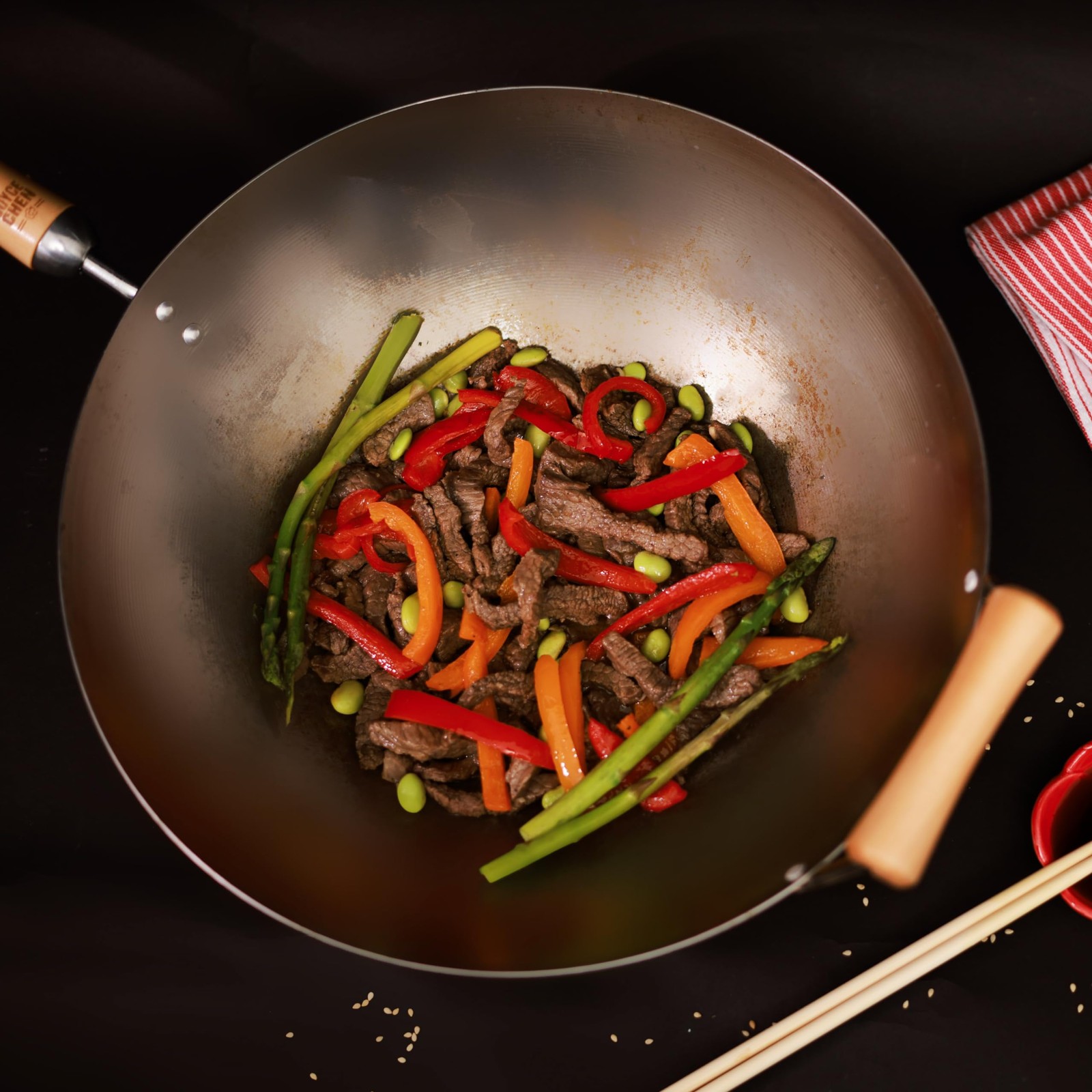 Joyce Chen Carbon Steel Wok 14-Inch Silver