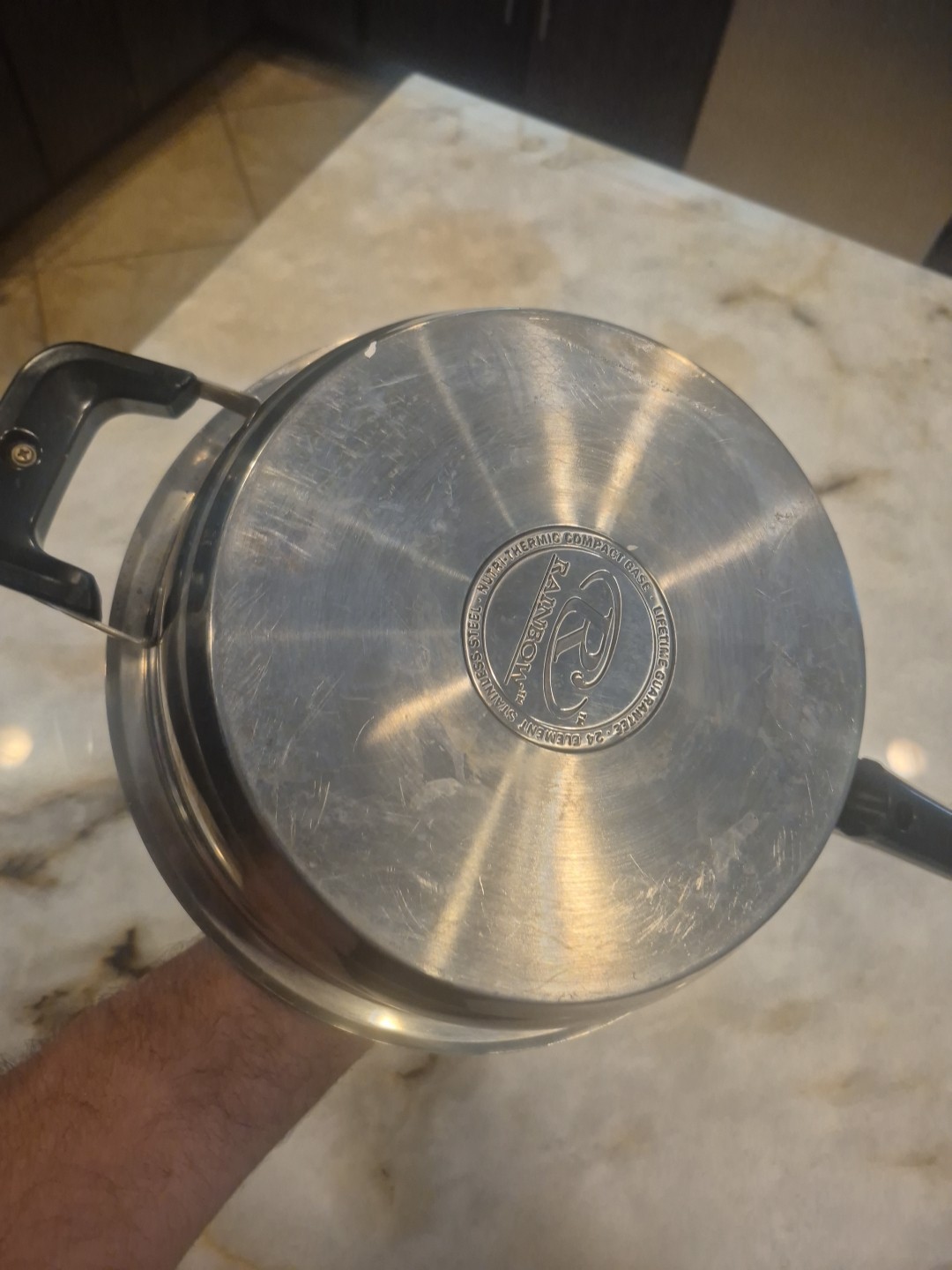 Rainbow Stainless Steel Nutri-thermic Compact Base 10″ Saute Pan W/ Lid