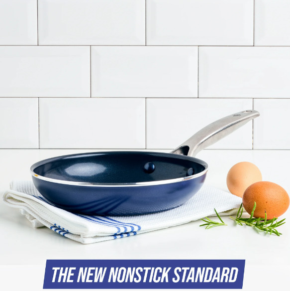 Blue Diamond Ceramic Nonstick Fry Pan/Skillet, 8/10 Inch Frypan