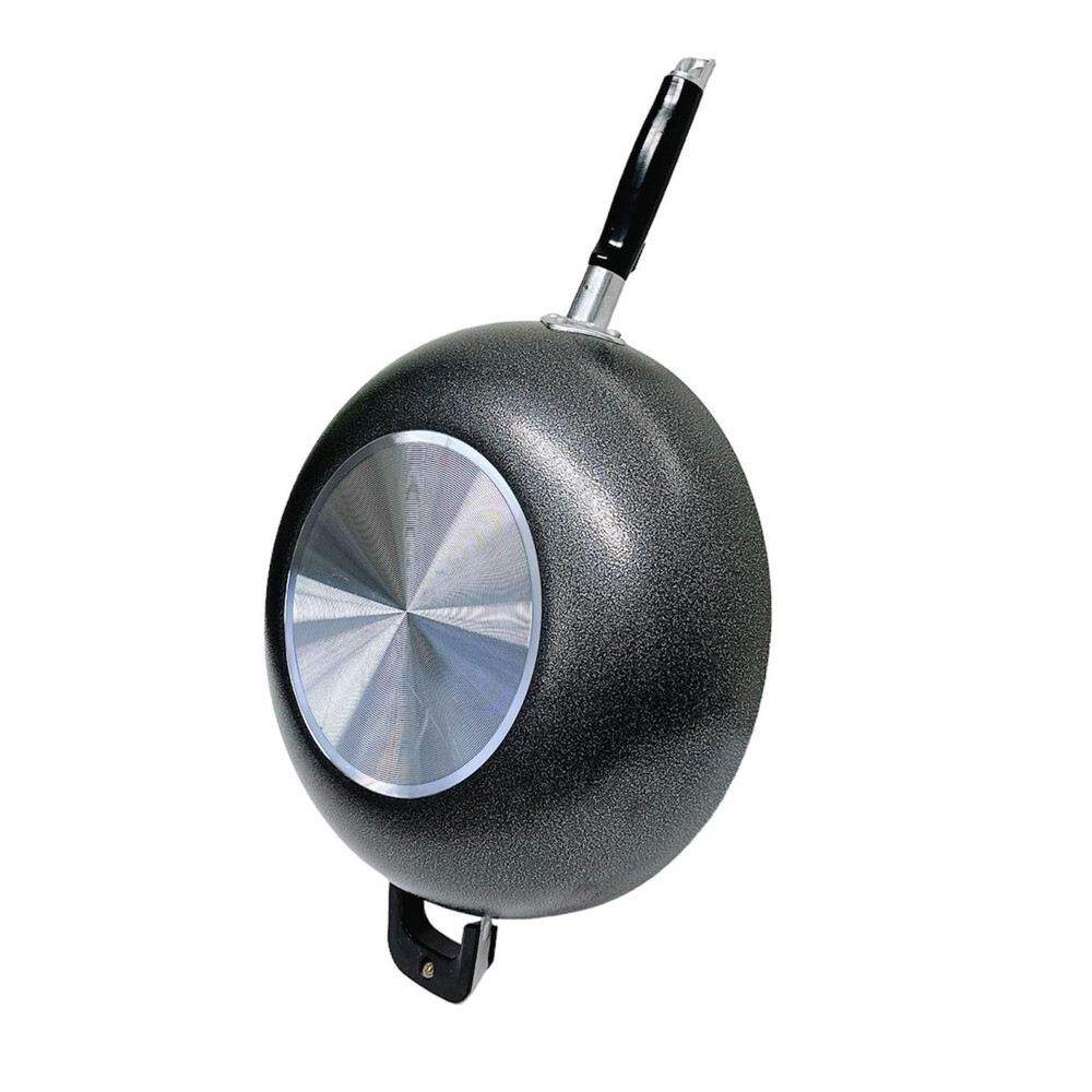13.5″ (34CM) Non-Stick Coating Wok Pan With Lid Cooking Pot Cookware Frying Wok