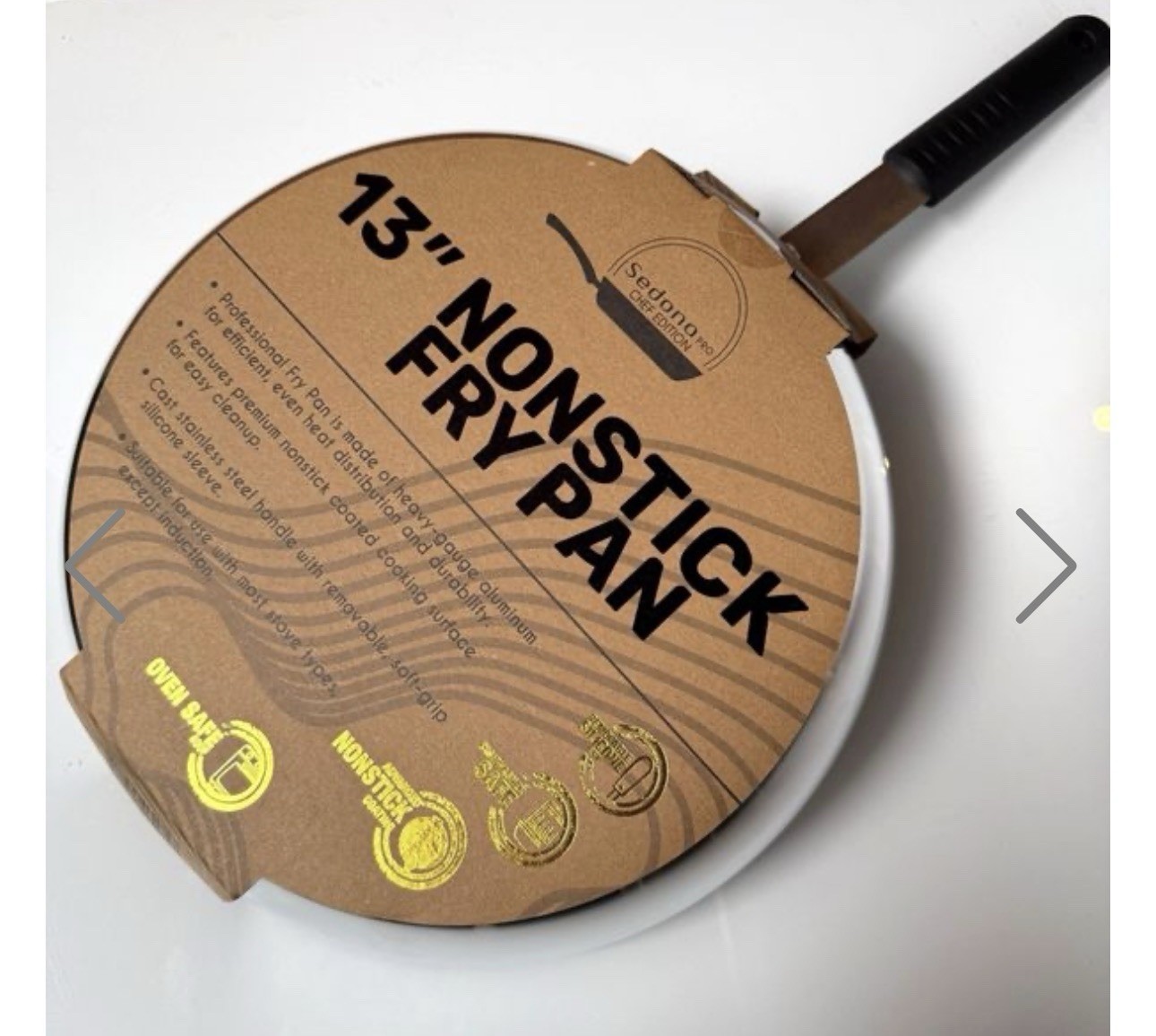 Sedona Pro Chef 13″ Nonstick Aluminum Skillet Heavy-Gauge Dishwasher Safe