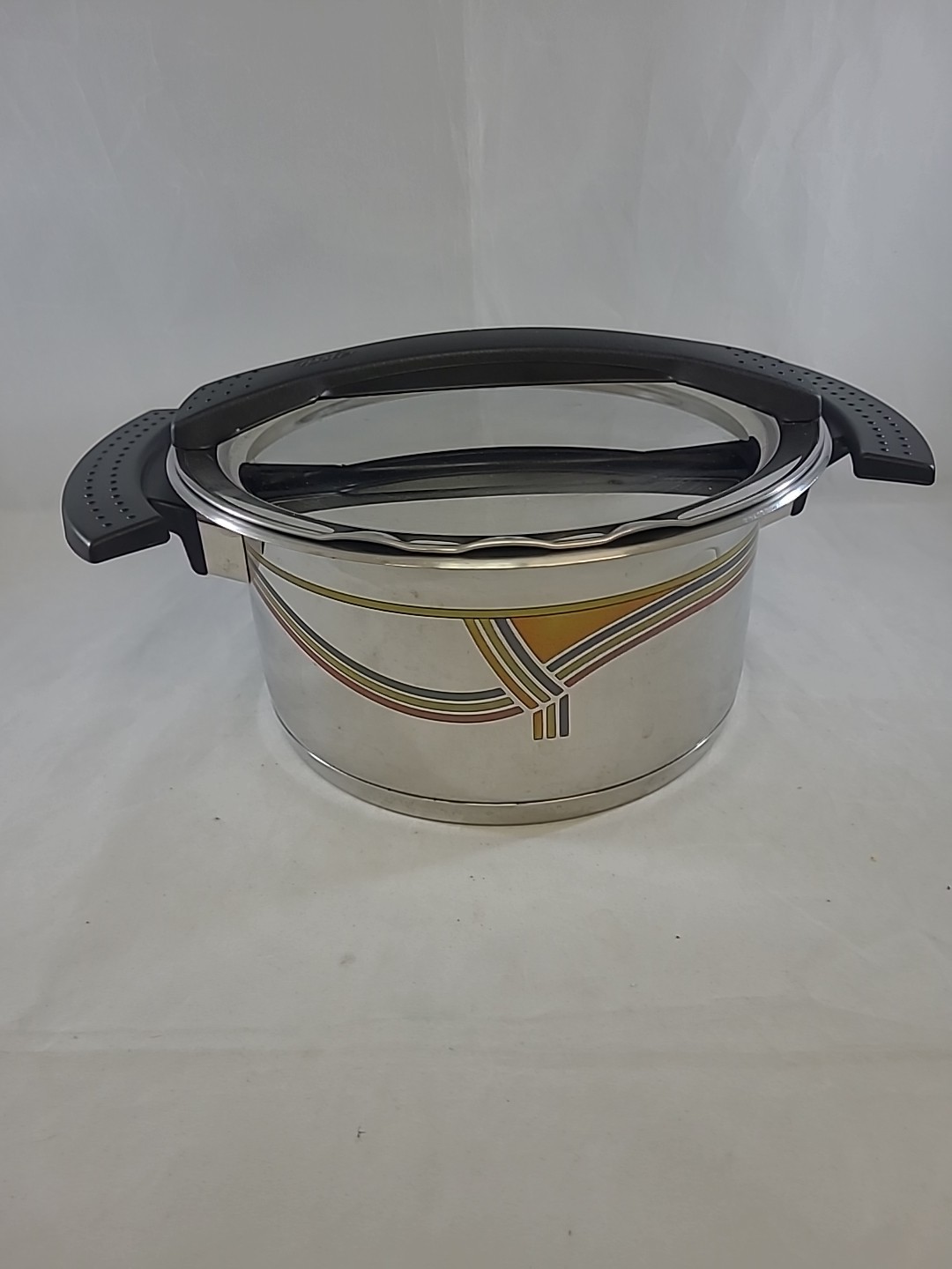 VTG Fissler Pot Stainless 3.5 QT Flat Vented Lid 18-10 IBF Made In Germany