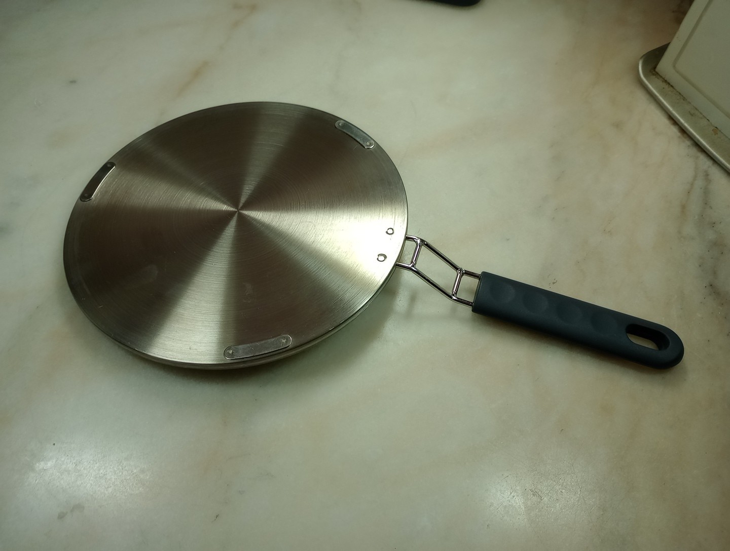 DENMARK Tools For Cooks, Stainless Steel Tava Flat Pan 8″ Crepe Pan.