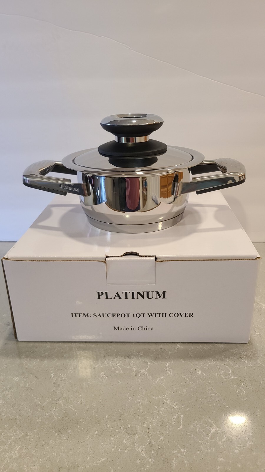 NEW Professional Platinum Cookware 1qt Saucepan with Cover TempAlert Knob