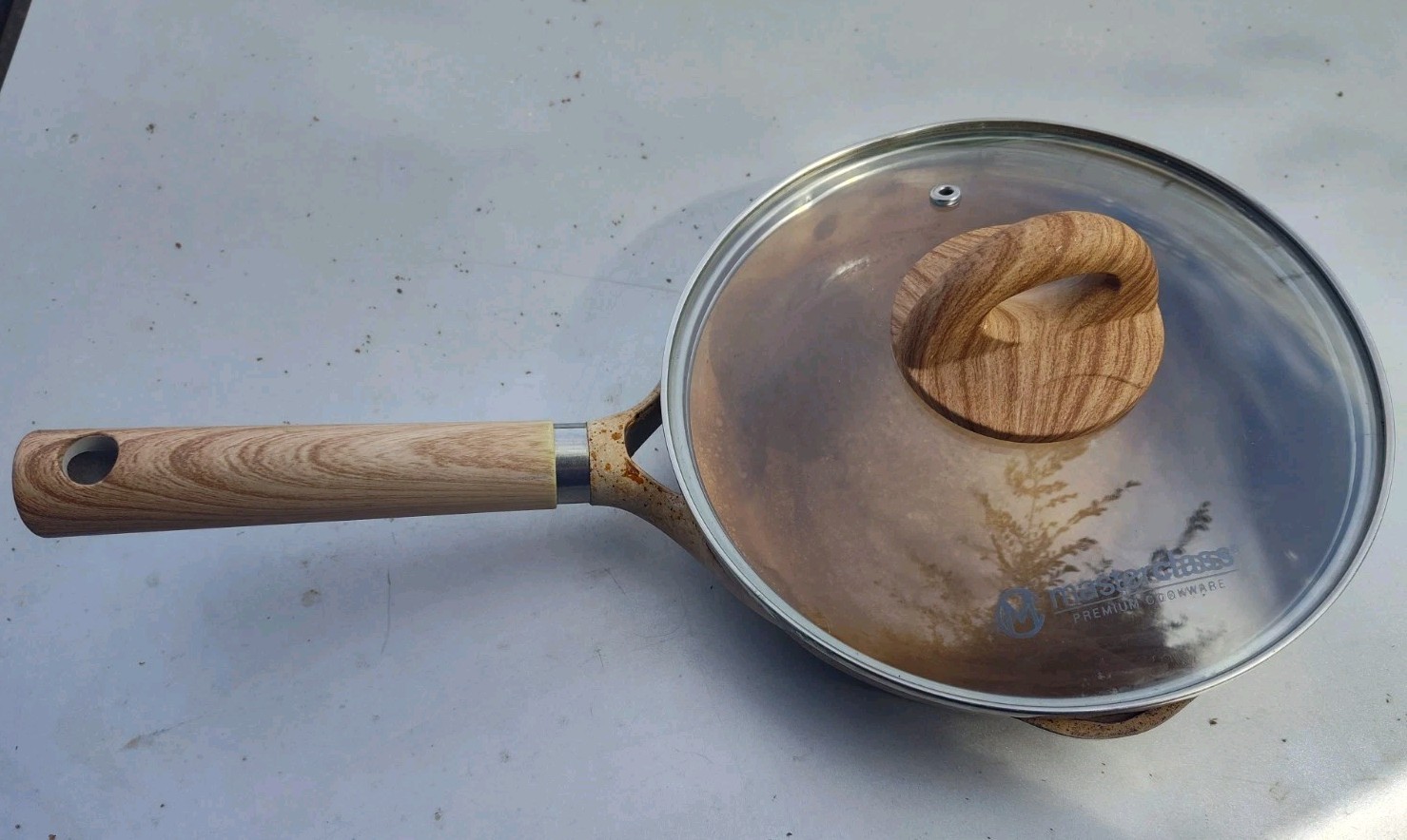 Masterclass Premium Cookware 8″ Skillet Non Stick Frying Pan With Glass Lid